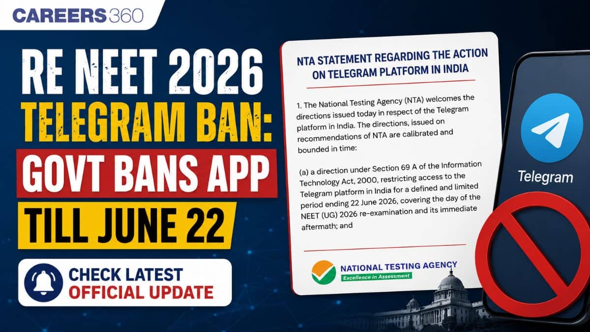 Re NEET 2026 Telegram Ban: Govt Bans App Till June 22, Official Update Here